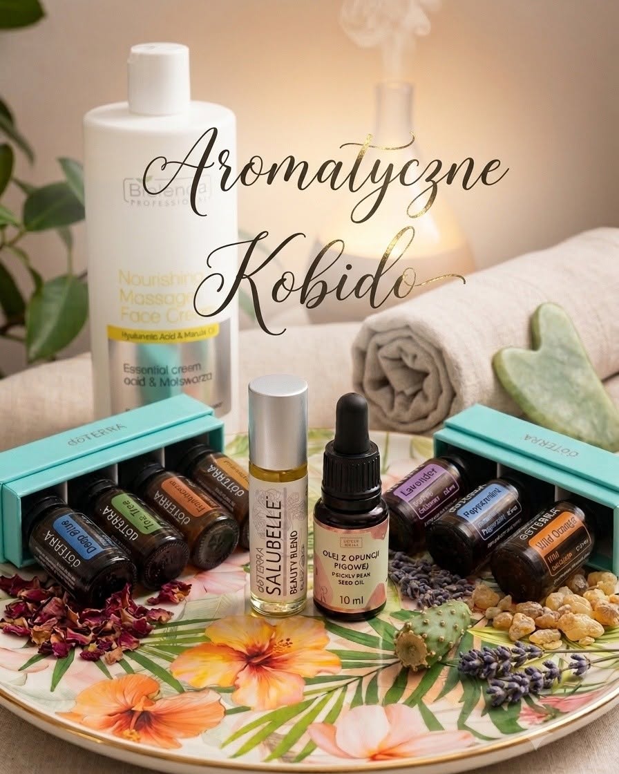 Kosmetyki i olejki do aromatycznego Kobido w gabinecie
